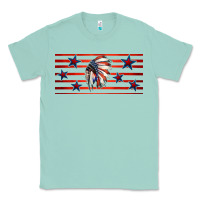 Seafoam patriotic native american headdress 16oz libbey cup Classic Tee - HRA Design Shop