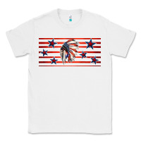 White patriotic native american headdress 16oz libbey cup Classic Tee - HRA Design Shop
