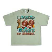 Oil Green i tackled 100 days of school american football Urban Heavy Tee - Zillion Design Studio