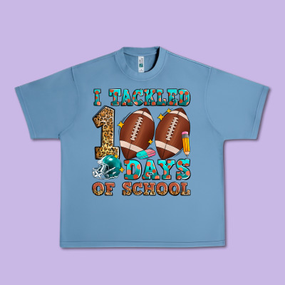 I Tackled 100 Days Of School American Football Urban Heavy Tee Designed By Zillion Design Studio