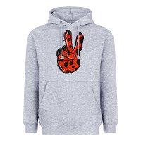 Heather Grey Ladybug Peace Sign Heavyweight Hoodie - Jasminsmagicworld