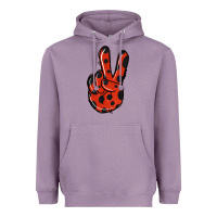 Lavender Ladybug Peace Sign Heavyweight Hoodie - Jasminsmagicworld