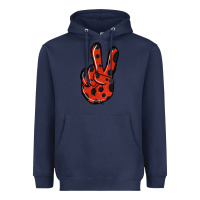Navy Ladybug Peace Sign Heavyweight Hoodie - Jasminsmagicworld