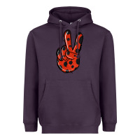 Plum Ladybug Peace Sign Heavyweight Hoodie - Jasminsmagicworld