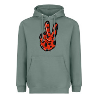 Sage Ladybug Peace Sign Heavyweight Hoodie - Jasminsmagicworld