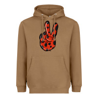 Toasted Coconut Ladybug Peace Sign Heavyweight Hoodie - Jasminsmagicworld