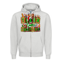 Dove Grey teach love inspire with Christmas and teacher elements Zipper Hoodie - AdoDesignShop