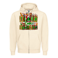 Sandshell teach love inspire with Christmas and teacher elements Zipper Hoodie - AdoDesignShop