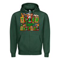 Sports Green teach love inspire with Christmas and teacher elements Zipper Hoodie - AdoDesignShop
