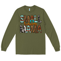 Army Green Small Business Mama Long Sleeve Tee - FaDigitalArtStudio