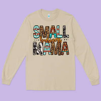 Small Business Mama Long Sleeve Tee Designed By Fadigitalartstudio