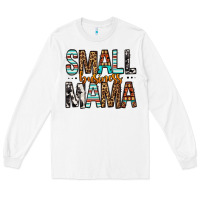 White Small Business Mama Long Sleeve Tee - FaDigitalArtStudio
