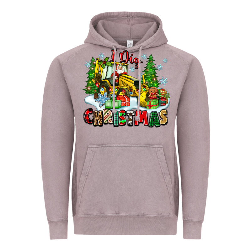 I Dig Christmas Vintage Hoodie by Zillion Design Studio | Teevron
