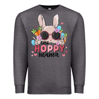 Charcoal Heather one hoppy mama Premium Sweatshirt - MaliasSmallBusiness