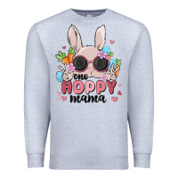 Heather Grey one hoppy mama Premium Sweatshirt - MaliasSmallBusiness