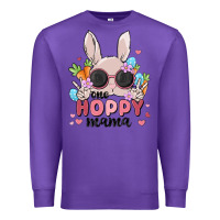 Purple one hoppy mama Premium Sweatshirt - MaliasSmallBusiness