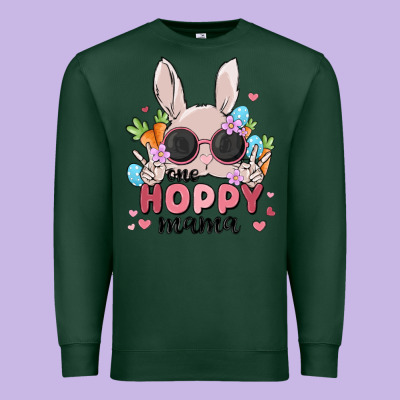 One Hoppy Mama Premium Sweatshirt Designed By Maliassmallbusiness
