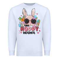 White one hoppy mama Premium Sweatshirt - MaliasSmallBusiness