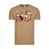 Vintage Coffee bakery coffee cups Vintage Tee - Zillion Design Studio
