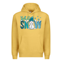 Antique Gold let it snow with cute snowman bbs Premium Hoodie - BundleAndBundleShop