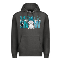 Charcoal Heather let it snow with cute snowman bbs Premium Hoodie - BundleAndBundleShop