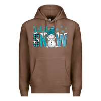 Chestnut let it snow with cute snowman bbs Premium Hoodie - BundleAndBundleShop
