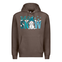 Coffee let it snow with cute snowman bbs Premium Hoodie - BundleAndBundleShop