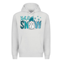Dove Grey let it snow with cute snowman bbs Premium Hoodie - BundleAndBundleShop