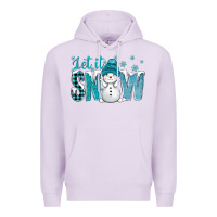 Lilac let it snow with cute snowman bbs Premium Hoodie - BundleAndBundleShop