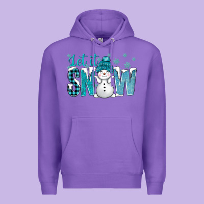 Let It Snow With Cute Snowman Bbs Premium Hoodie Designed By Bundleandbundleshop