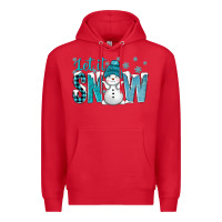 Red let it snow with cute snowman bbs Premium Hoodie - BundleAndBundleShop