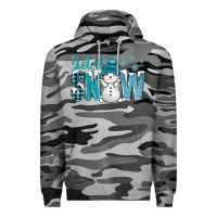 Slate Camo let it snow with cute snowman bbs Premium Hoodie - BundleAndBundleShop