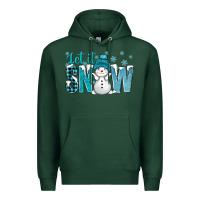 Sports Green let it snow with cute snowman bbs Premium Hoodie - BundleAndBundleShop