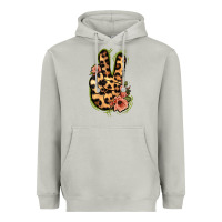 Moon Dust Leopard Floral Peace Sign Heavyweight Hoodie - Jasminsmagicworld