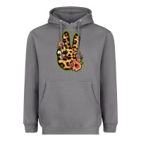 Storm Leopard Floral Peace Sign Heavyweight Hoodie - Jasminsmagicworld