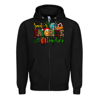 Black santa's favorite teacher Zipper Hoodie - AdoDesignShop