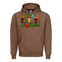 Chestnut santa's favorite teacher Zipper Hoodie - AdoDesignShop
