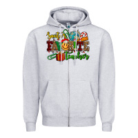 Heather Grey santa's favorite teacher Zipper Hoodie - AdoDesignShop