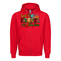 Red santa's favorite teacher Zipper Hoodie - AdoDesignShop