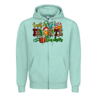 Seafoam santa's favorite teacher Zipper Hoodie - AdoDesignShop