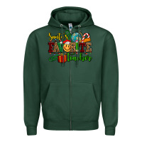 Sports Green santa's favorite teacher Zipper Hoodie - AdoDesignShop
