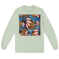 Matcha 4th of july indian headdress seamless pattern Long Sleeve Tee - HRA Design Shop