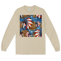 Mushroom 4th of july indian headdress seamless pattern Long Sleeve Tee - HRA Design Shop