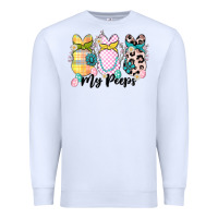 White my peeps Premium Sweatshirt - MaliasSmallBusiness