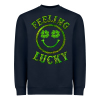 Navy feeling lucky with leopard Heavyweight Sweatshirt - RanaPortraitStore
