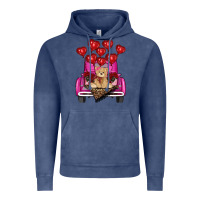 Vintage Denim Valentine's day tedybear truck Vintage Hoodie - RanaPortraitStore