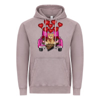 Vintage Zinc Valentine's day tedybear truck Vintage Hoodie - RanaPortraitStore