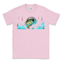 Bubblegum Pink jumping bass fishing 16oz libbey cup Classic Tee - HRA Design Shop