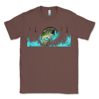 Chestnut jumping bass fishing 16oz libbey cup Classic Tee - HRA Design Shop