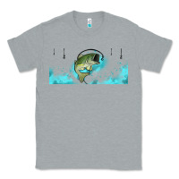 Heather Grey jumping bass fishing 16oz libbey cup Classic Tee - HRA Design Shop